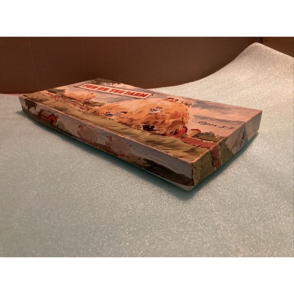 1947 MILTON BRADLEY Board Game FUN ON THE FARM original box USED ~Actual Photos~ - Picture 8 of 12